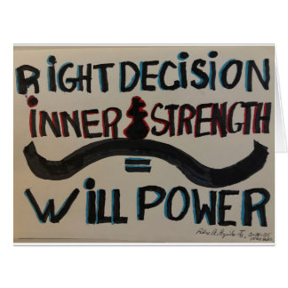 "Will Power" Card