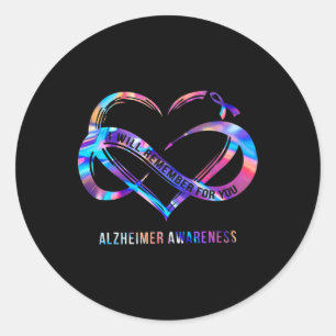 Will Remember For You Alzheimerheimer Awareness 1  Classic Round Sticker