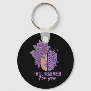Will Remember For You Alzheimerheimer Awareness Bu Key Ring