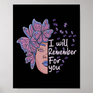 Will Remember For You Alzheimerheimer Awareness Bu Poster