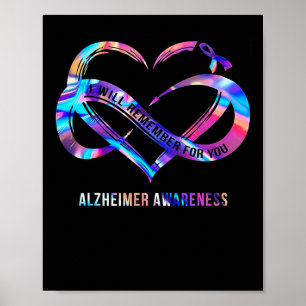Will Remember For You Alzheimerheimer Awareness Poster