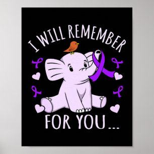 Will Remember For You Alzheimerheimer's Awareness Poster