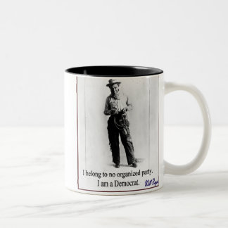 "Will Rogers - Democrat" Two-Tone Coffee Mug