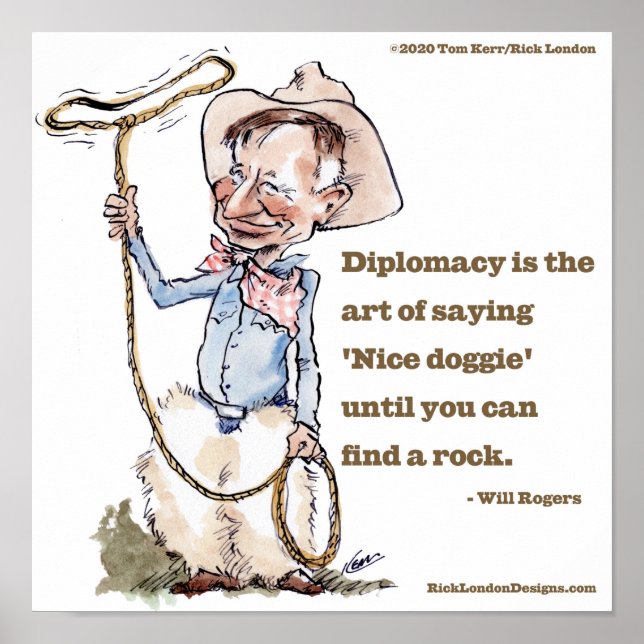 Will Rogers & Quote Poster (Front)