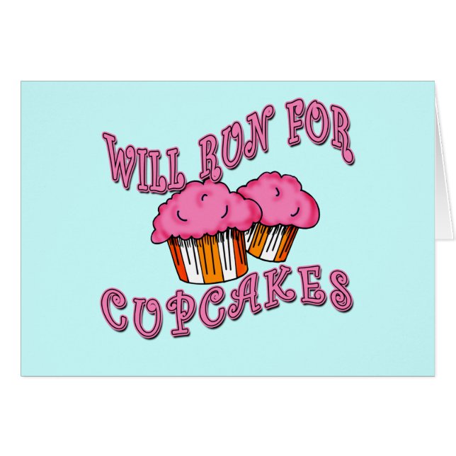 WILL RUN FOR CUPCAKES Running Tees & Gear (Front Horizontal)