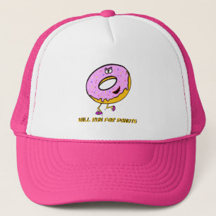 Will run for doughnuts  trucker hat