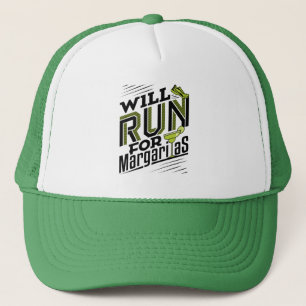 Will Run for Margaritas Cinco de May Running Trucker Hat