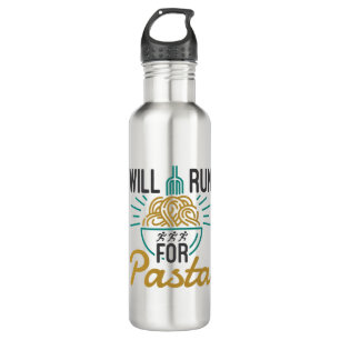 Will Run for Pasta Funny Running Runner 710 Ml Water Bottle