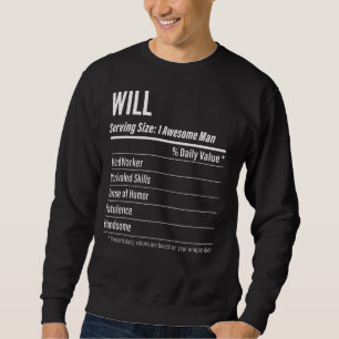 Will Serving Size Nutrition Label Calories Sweatshirt