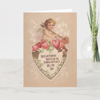 WILL THIS DO? - funny antique Valentine's day card