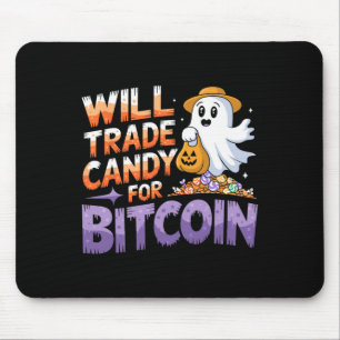 Will Trade Candy For Bitcoin - Funny Halloween Cry Mouse Pad