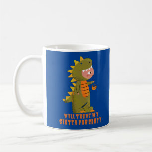 WILL TRADE MY SISTER FOR CANDY funny halloween Coffee Mug