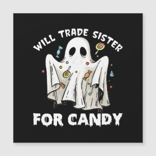 will trade sister for candy cute halloween ghost