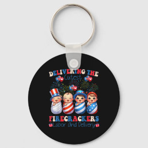Will Trade Sister For Firecrackers Funny 4th Of Ju Key Ring