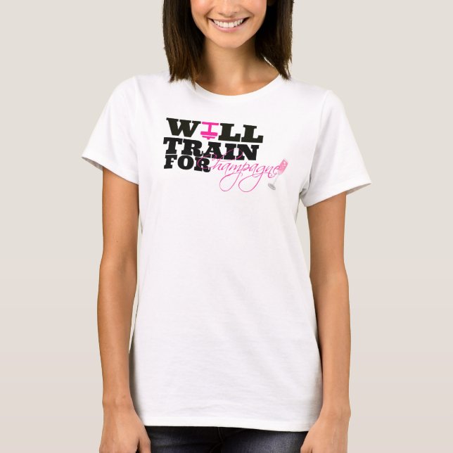 Will train for champagne Flowy Muscle Tank Top (Front)