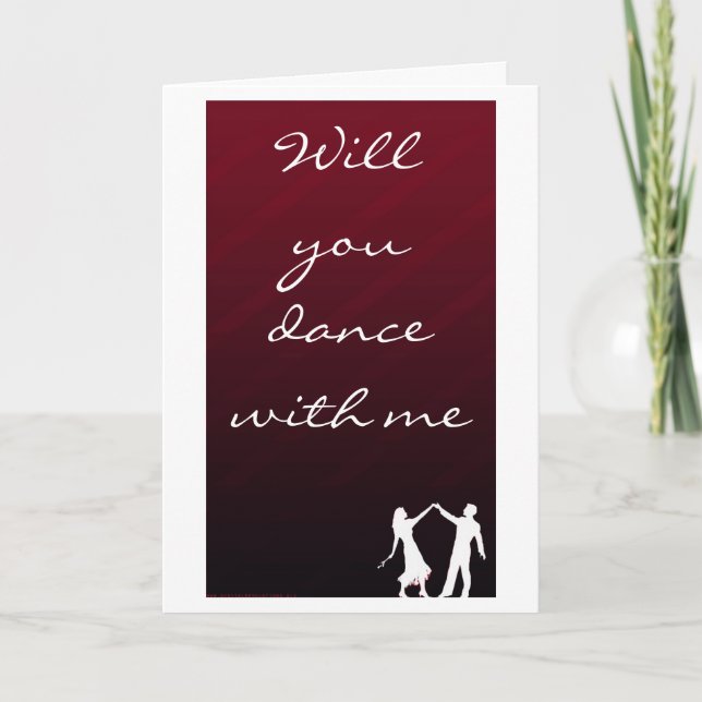 WILL U DANCE WITH ME ON VALENTINE'S DAY/FOREVER HOLIDAY CARD (Front)