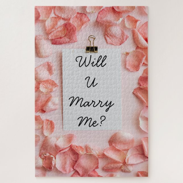 “Will U Marry Me?” Jigsaw Puzzle (Vertical)