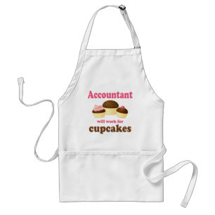 Will Work For Cupcakes Accountant Standard Apron
