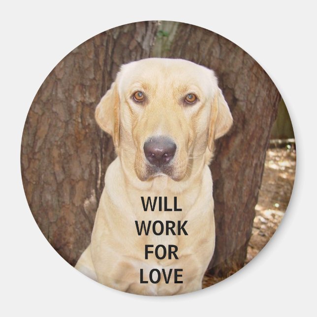 WILL WORK FOR LOVE MAGNET (Front)