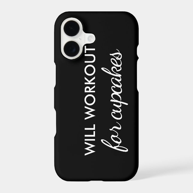 Will Workout for Cupcakes iPhone Case (Back)