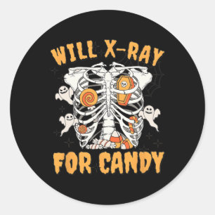 Will Xray For Candy Halloween Radiology Technician Classic Round Sticker