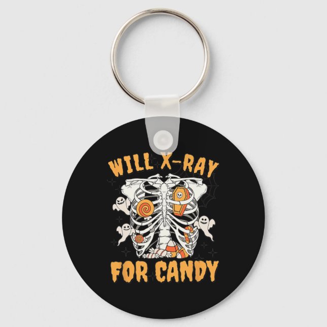 Will Xray For Candy Halloween Radiology Technician Key Ring (Front)