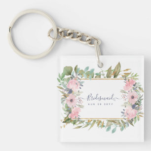 Will you be BRIDESMAID MAID HONOR FLOWERGIRL Key Ring