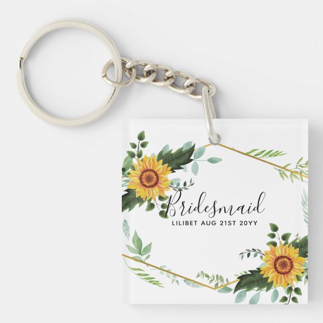 Will You Be Bridesmaid Maid Honour Thank You Mothe Key Ring (Front)