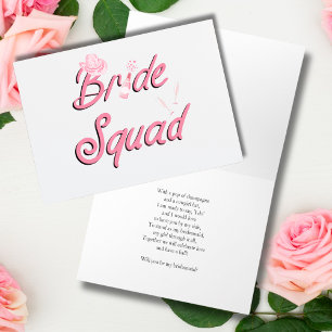 Will You Be In My Bride Squad Cowboy Hat Card