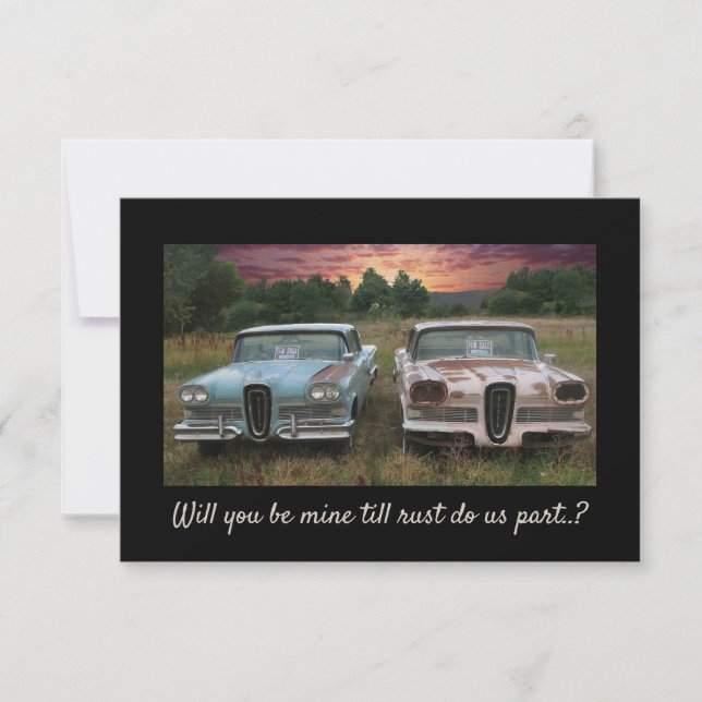 Will you be mine till Rust do us part? (Front)