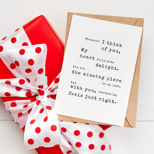 Will You Be Mine - Unique Puzzle Reveal Love Quote Card