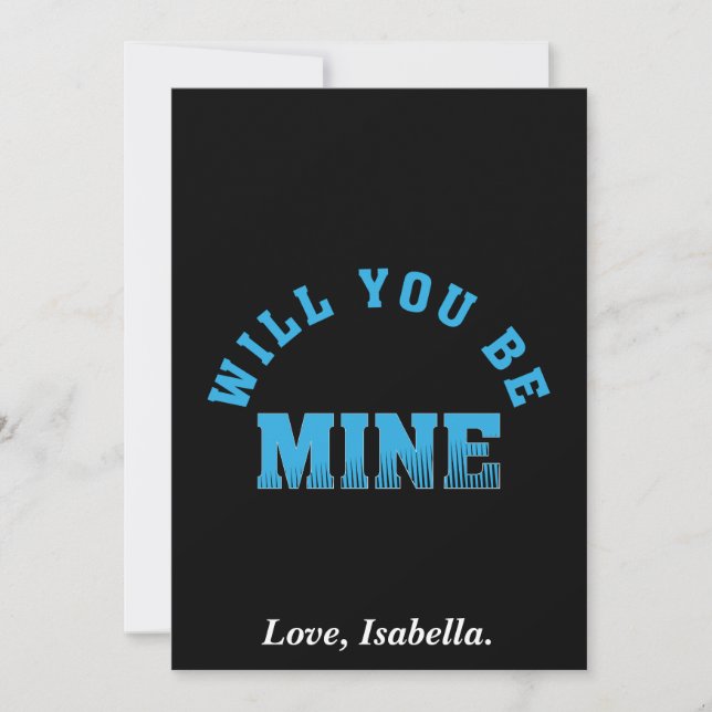 Will You Be Mine Valentine Holiday Card (Front)