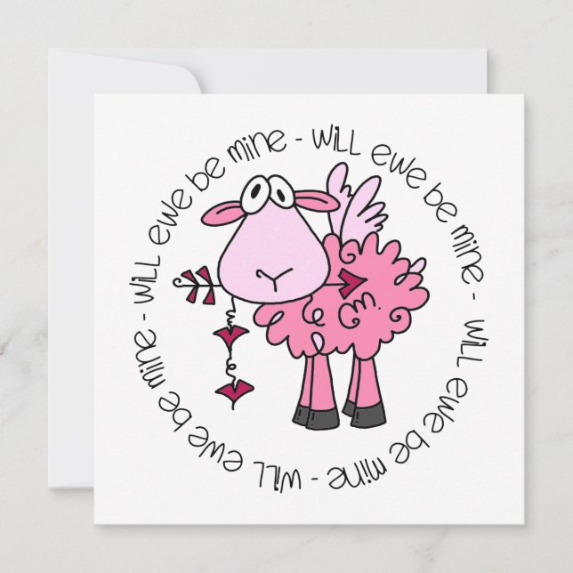 Will You Be Mine Valentine Holiday Card (Front)