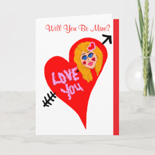 Will You Be Mine Valentine Holiday Card