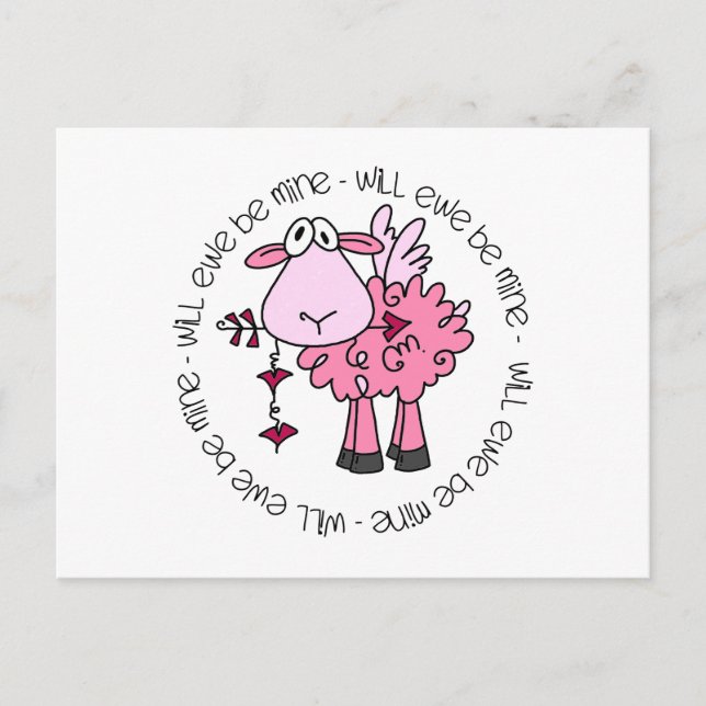 Will You Be Mine Valentine Holiday Postcard (Front)