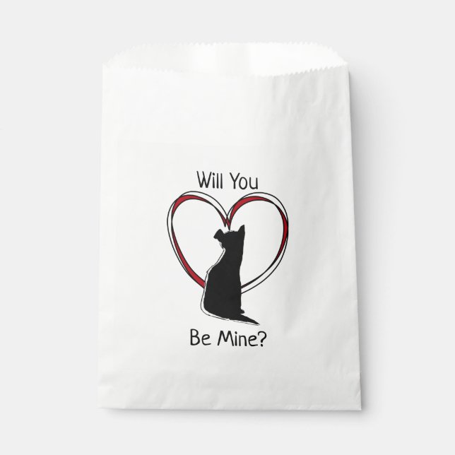Will You Be Mine? | Valentine's Day Favour Bag (Front)