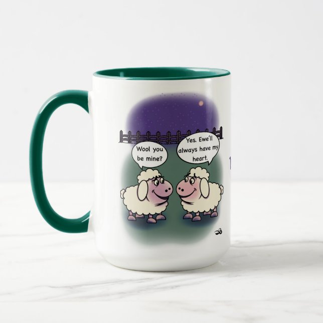 Will You Be Mine Valentine's Large Mug (Left)