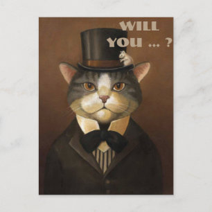 will you be my best man ? be my groomsman invitation postcard