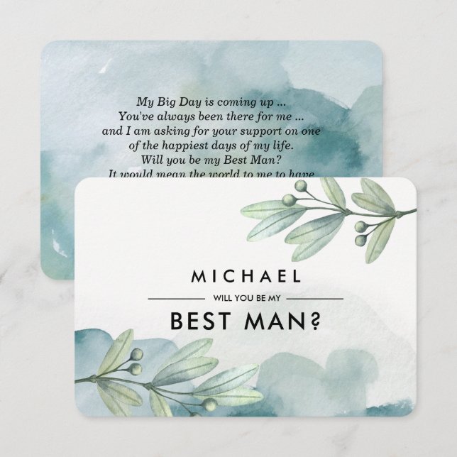 Will you be my Best Man? Custom Invitations (Front/Back)