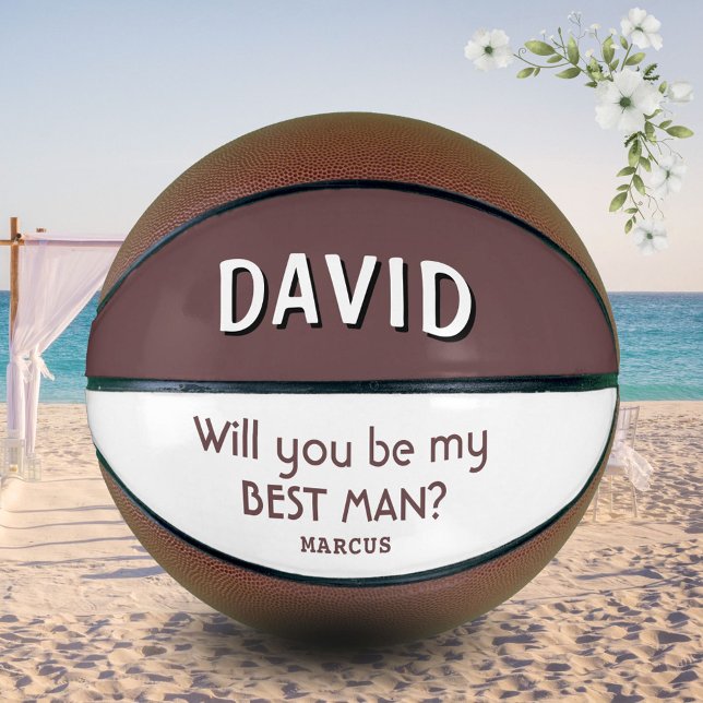 Will you be my Best Man Custom Name  Basketball (Creator Uploaded)