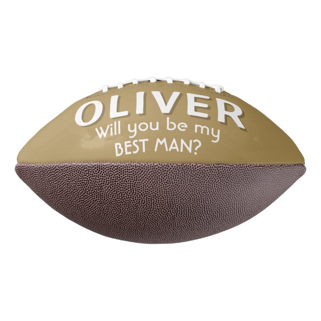 Will you be my Best Man Custom Name Football (Rotated 270)