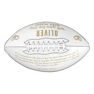 Will you be my Best Man Custom Name Football