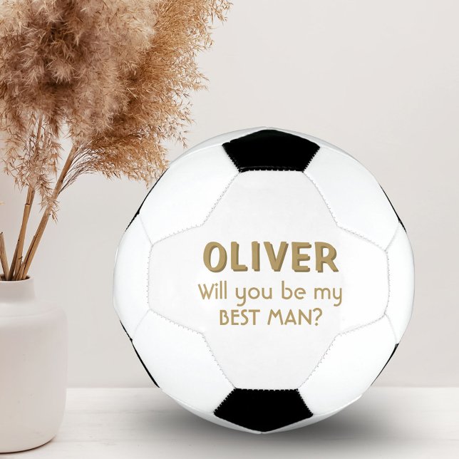 Will you be my Best Man Custom Name Football Soccer Ball (Creator Uploaded)