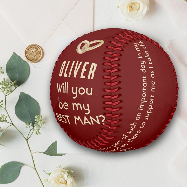 Will you be my Best Man Custom Name  Softball (Creator Uploaded)