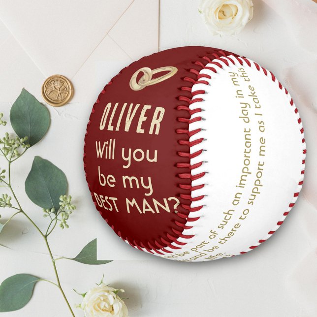 Will you be my Best Man Custom Name  Softball (Creator Uploaded)