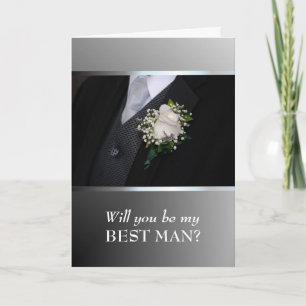 Will You Be My Best Man?  Customise Invitation