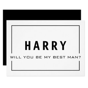 Will You Be My Best Man? Elegant Groomsman Invite