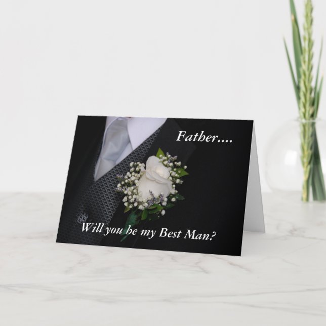 Will You Be My Best Man Father Invitation (Front)