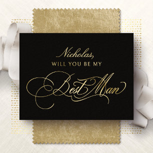 Will You Be My Best Man Foil Card
