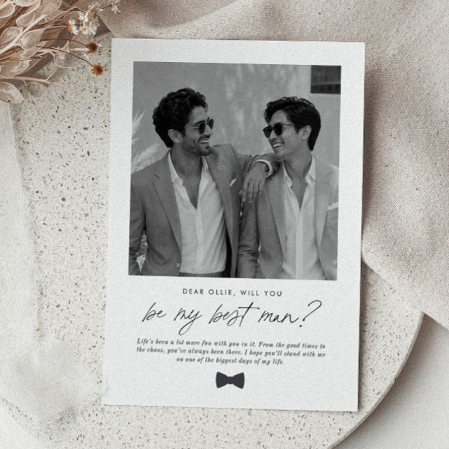 Will You Be My Best Man Handwritten Proposal Inv Invitation (Zazzle Will You Be My Best Man Handwritten Proposal Inv Invitation)